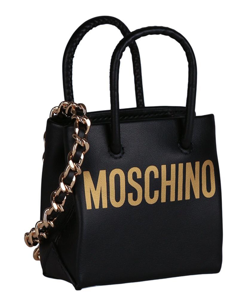 商品Moschino|Mini Logo Leather Crossbody Bg,价格¥1740,第4张图片详细描述