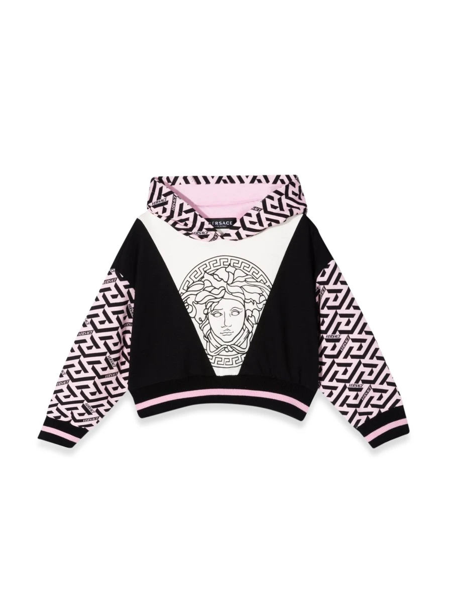 商品【商品预售7天】 Versace|Versace 女童卫衣 1002833K1A020636W040 黑色,价格¥1802,第1张图片