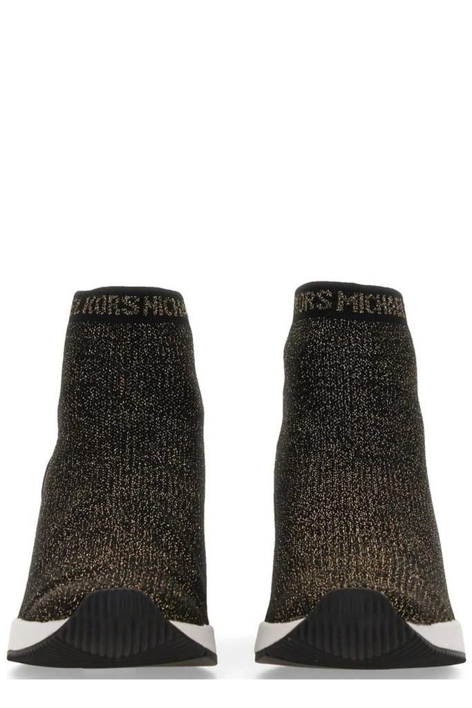 商品Michael Kors|Michael Michael Kors Skyler Metallic Stretch Knit Sock Sneakers,价格¥954,第2张图片详细描述