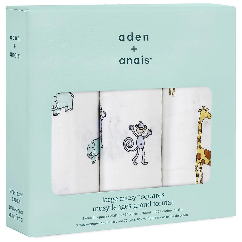 商品aden + anais|aden + anais 裹巾3件套 100％纯棉平纹细布,价格¥177,第2张图片详细描述