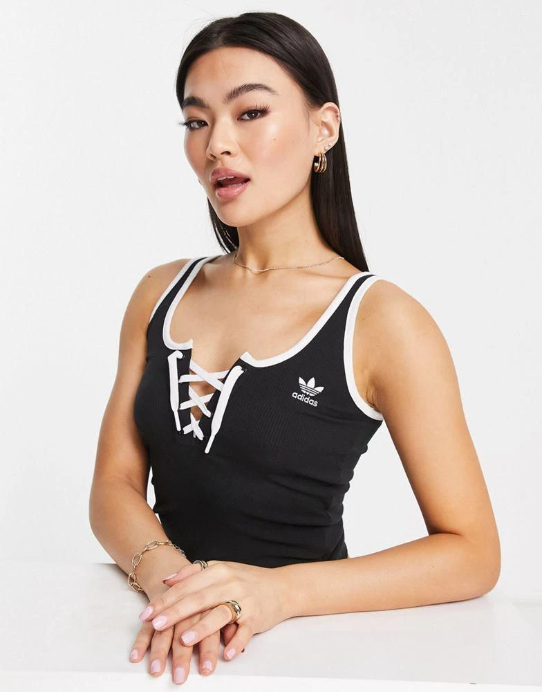 商品Adidas|adidas Originals 'Always Original' lace up tank top in black,价格¥255,第3张图片详细描述