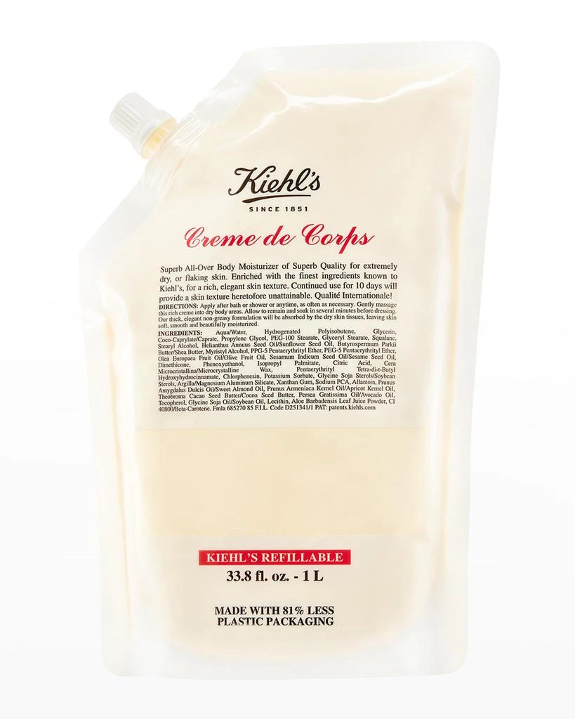 商品Kiehl's|33.8 oz. (1L) Creme De Corps Refill Pouch,价格¥665,第1张图片