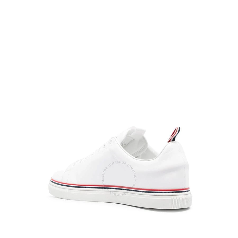 商品Thom Browne|Men's White Vitello Calf Tennis Sneakers,价格¥1786,第3张图片详细描述