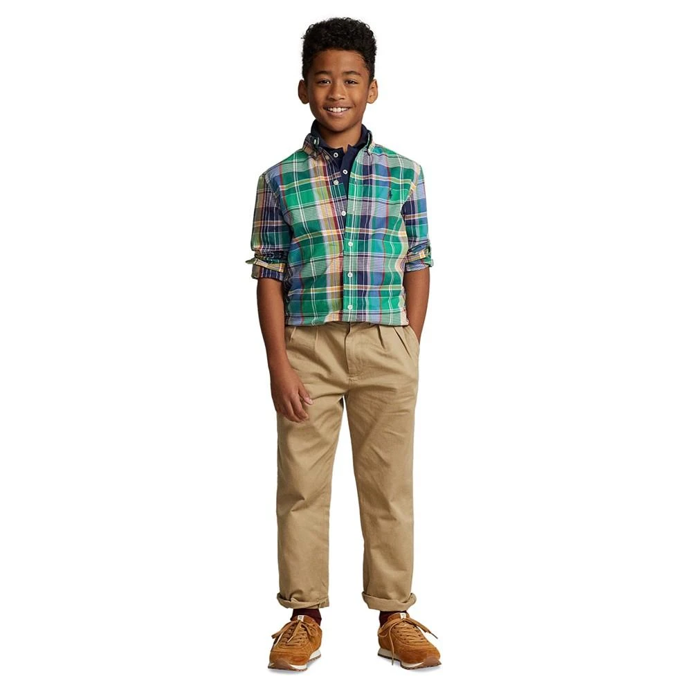 商品Ralph Lauren|Big Boys Plaid Cotton Poplin Shirt,价格¥166,第3张图片详细描述
