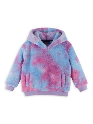 Little Girl's & Girl's Tie Dye Hoodie & Leggings Set商品第3张图片规格展示