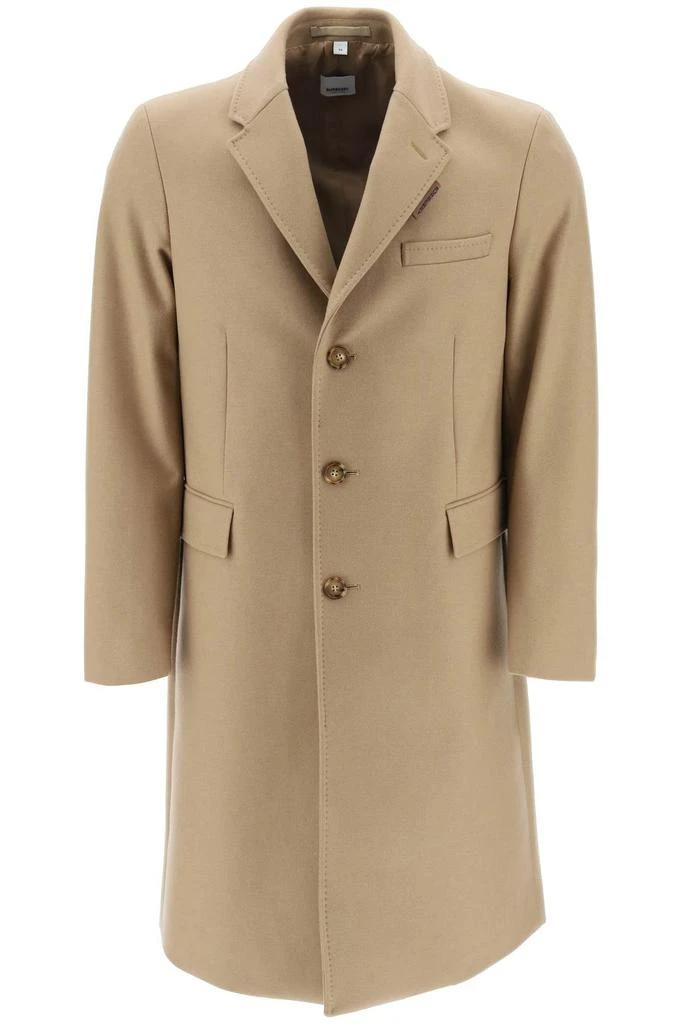 商品Burberry|Burberry wool and cashmere coat with patch,价格¥11806,第1张图片