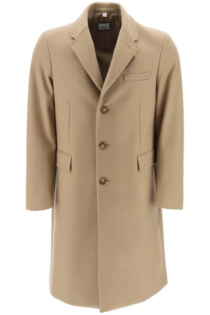 商品Burberry|Burberry wool and cashmere coat with patch,价格¥11581,第1张图片