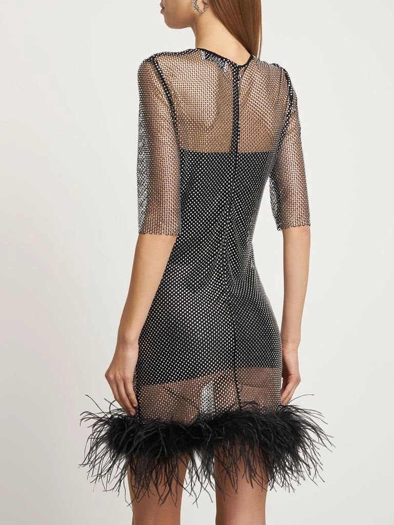 商品GIUSEPPE DI MORABITO|Embroidered Mesh Mini Dress W/ Feathers,价格¥4263,第2张图片详细描述