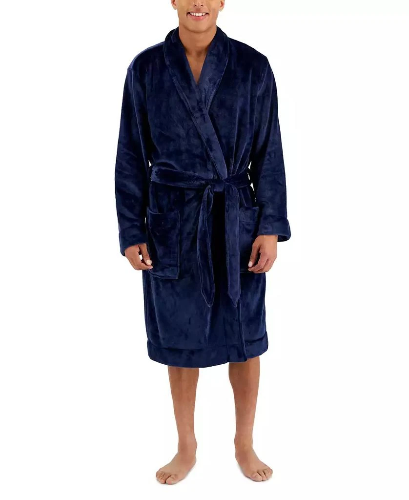 商品Club Room|Men's Plush Pajama Robe, Created for Macy's,价格¥135,第1张图片