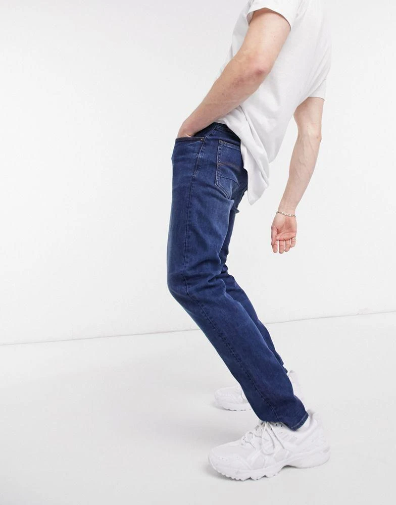 商品G-Star|G-Star 3301 slim in mid wash Exclusive at ASOS,价格¥351,第4张图片详细描述