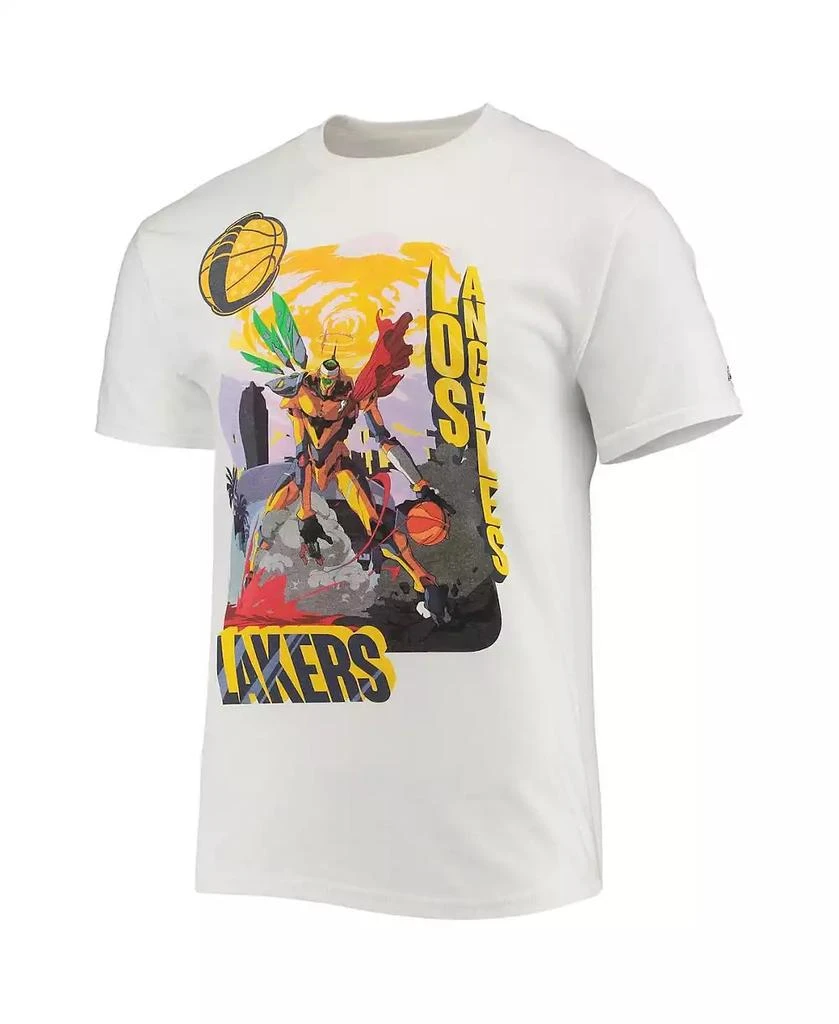 商品NBA Exclusive Collection|Men's NBA x McFlyy White Los Angeles Lakers Identify Artist Series T-shirt,价格¥302,第3张图片详细描述