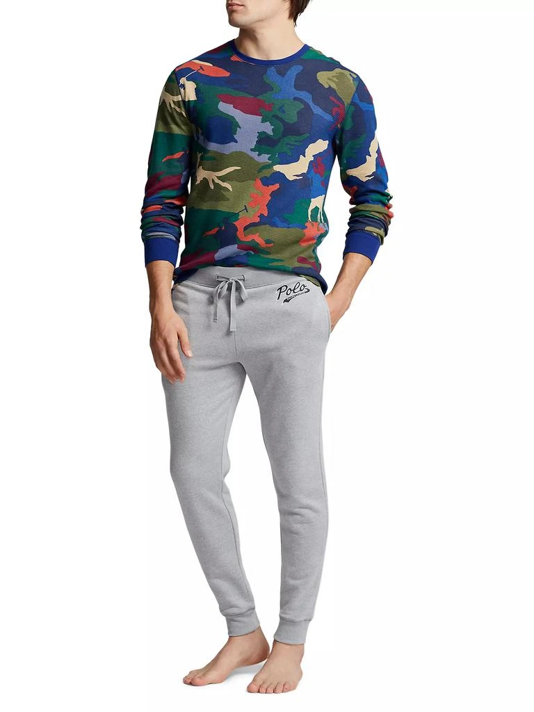 商品Ralph Lauren|Waffle-Knit Long-Sleeve Sleep Shirt,价格¥443,第2张图片详细描述