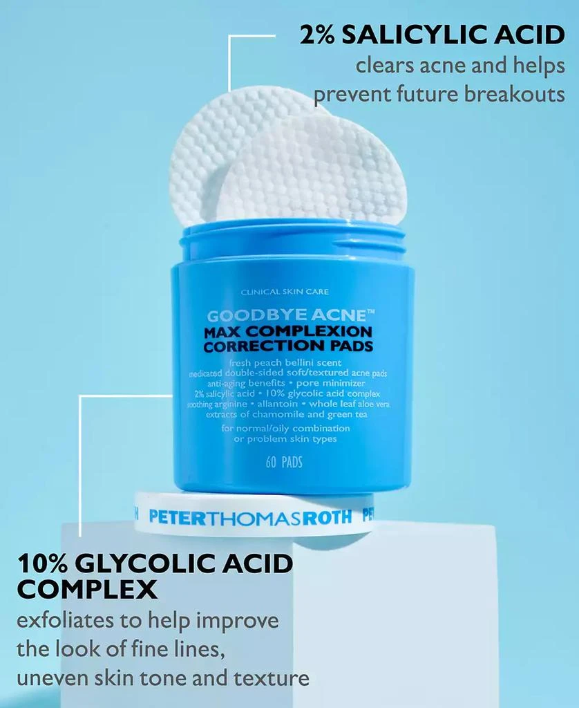 商品Peter Thomas Roth|Max Complexion Correction Pads, 60 ct,价格¥359,第4张图片详细描述