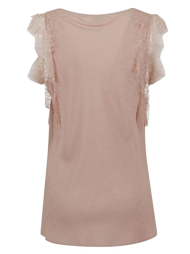 商品PINKO|Pinko Lace Trim Logo Jacquard Top,价格¥1267,第2张图片详细描述