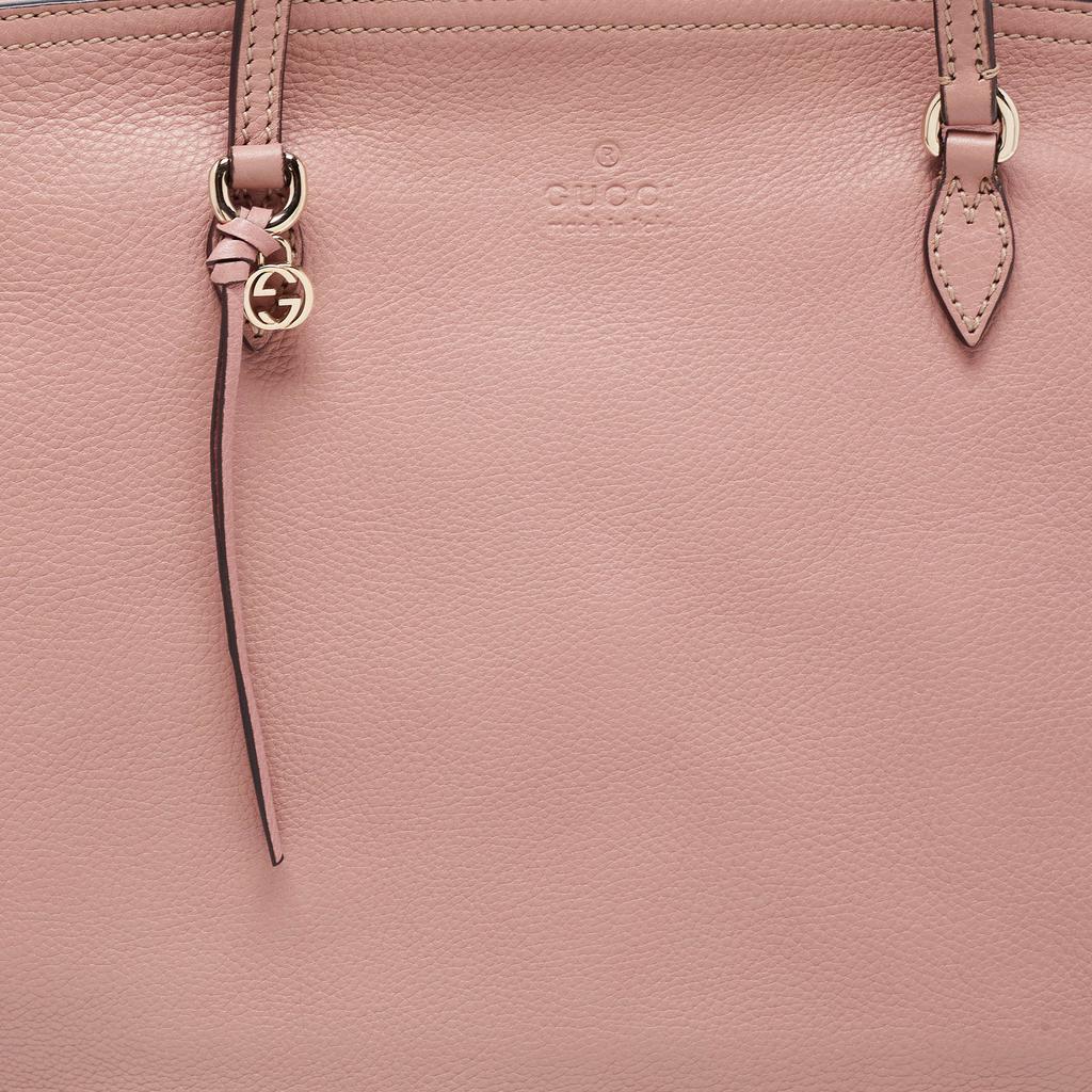 Gucci Dusty Pink Pebbled Leather Bree Tote商品第5张图片规格展示