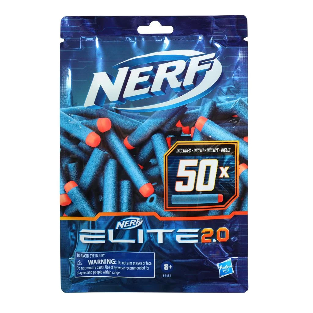 商品Nerf|NERF Elite 2.0 50-Dart Refill Pack -- 50 Official Elite 2.0 Foam Darts -- Compatible with All Blasters That Use Elite Darts,价格¥88,第2张图片详细描述
