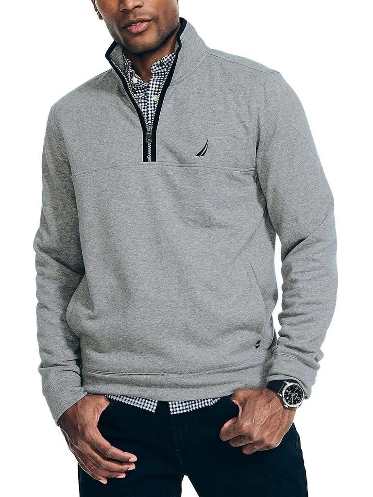 商品Nautica|Mens Fleece Long Sleeves 3/4 Zip Pullover,价格¥266,第1张图片