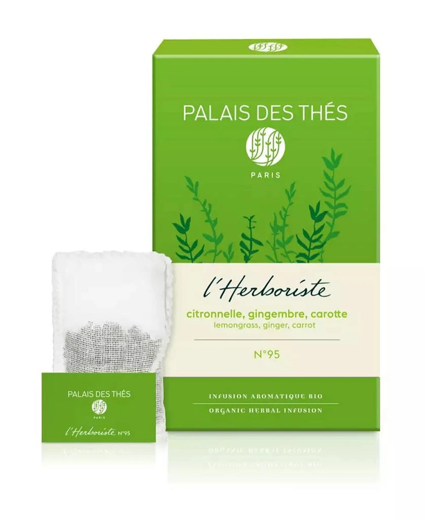 商品Palais des Thés|Lemongrass Ginger Carrot Herbal Tea Box, Pack of 20 Tea Bags,价格¥150,第1张图片