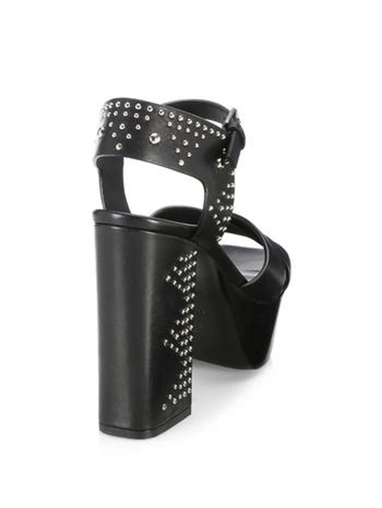商品Yves Saint Laurent|Saint Laurent - Farrah Studded Platform Sandals,价格¥3599,第2张图片详细描述