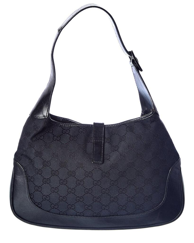 Gucci Black GG Canvas Jackie Hobo Bag (Authentic Pre-Owned)商品第2张图片规格展示