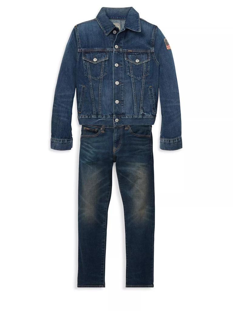 商品Ralph Lauren|Little Boy's & Boy's Trucker Denim Jacket,价格¥671,第2张图片详细描述