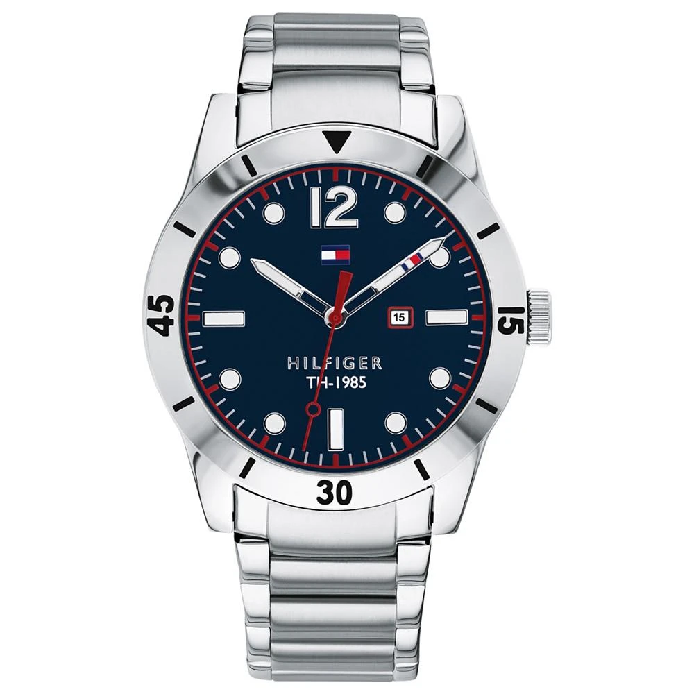 商品Tommy Hilfiger|Men's Stainless Steel Bracelet Watch 42mm, Created for Macy's,价格¥356,第1张图片