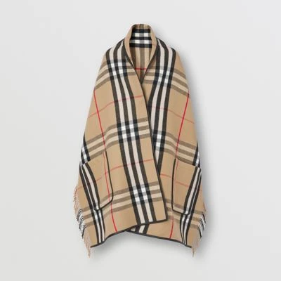 商品[国内直发] Burberry|BURBERRY 拼色女士斗篷 8049692,价格¥8330,第1张图片