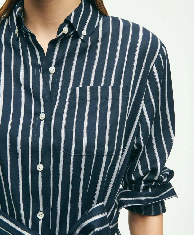 Cotton Striped Shirt Dress 商品