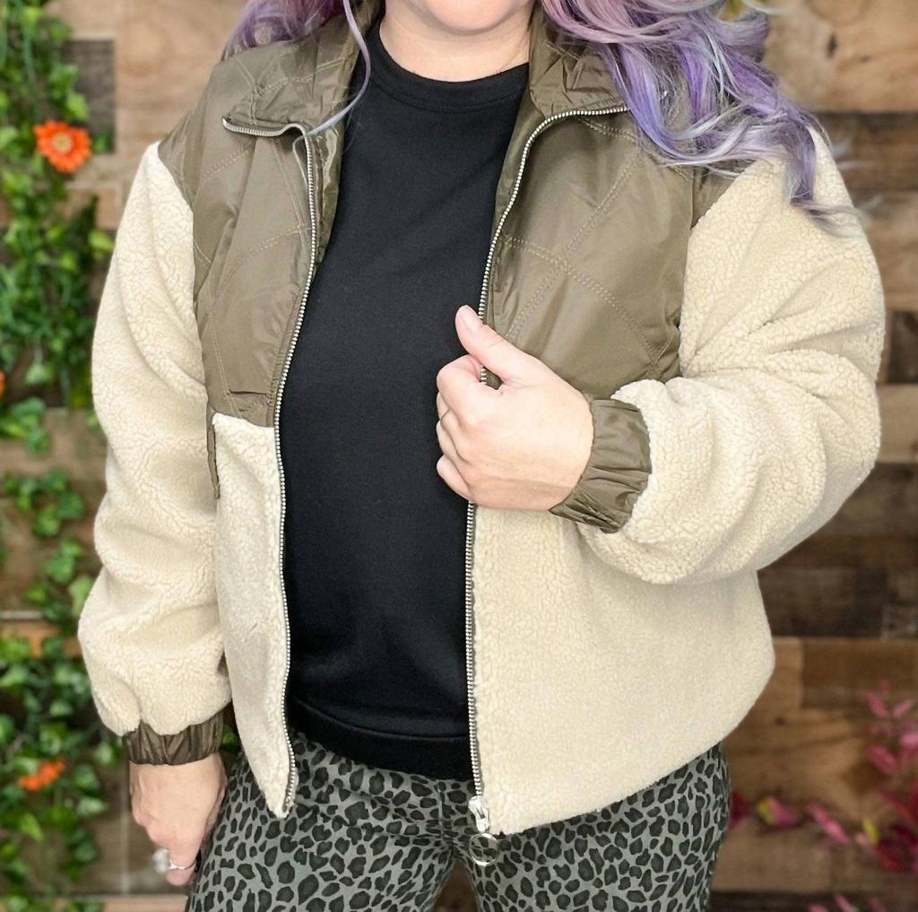 商品Lush|Nylon Teddy Zip Up Jacket in Multi,价格¥335,第1张图片