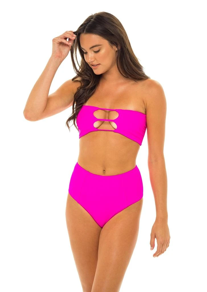 商品JMP The Label|Laguna High Waist Bikini Bottom - Passion Pink,价格¥620,第1张图片