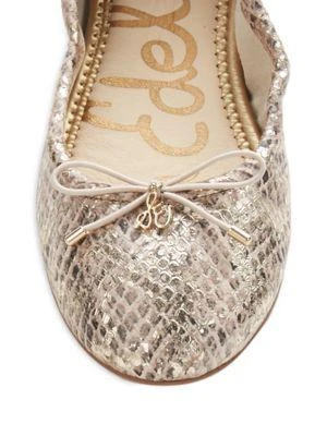 商品Sam Edelman|​Felicia Snakeskin-Embossed Leather Ballet Flats,价格¥751,第5张图片详细描述