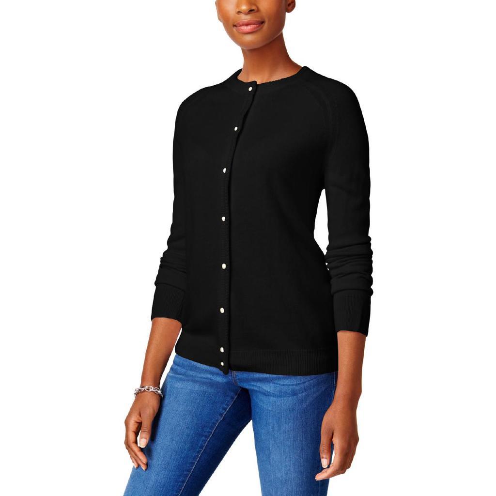 商品Karen Scott|Karen Scott Womens Ribbed Trim Knit Cardigan Sweater,价格¥132,第1张图片