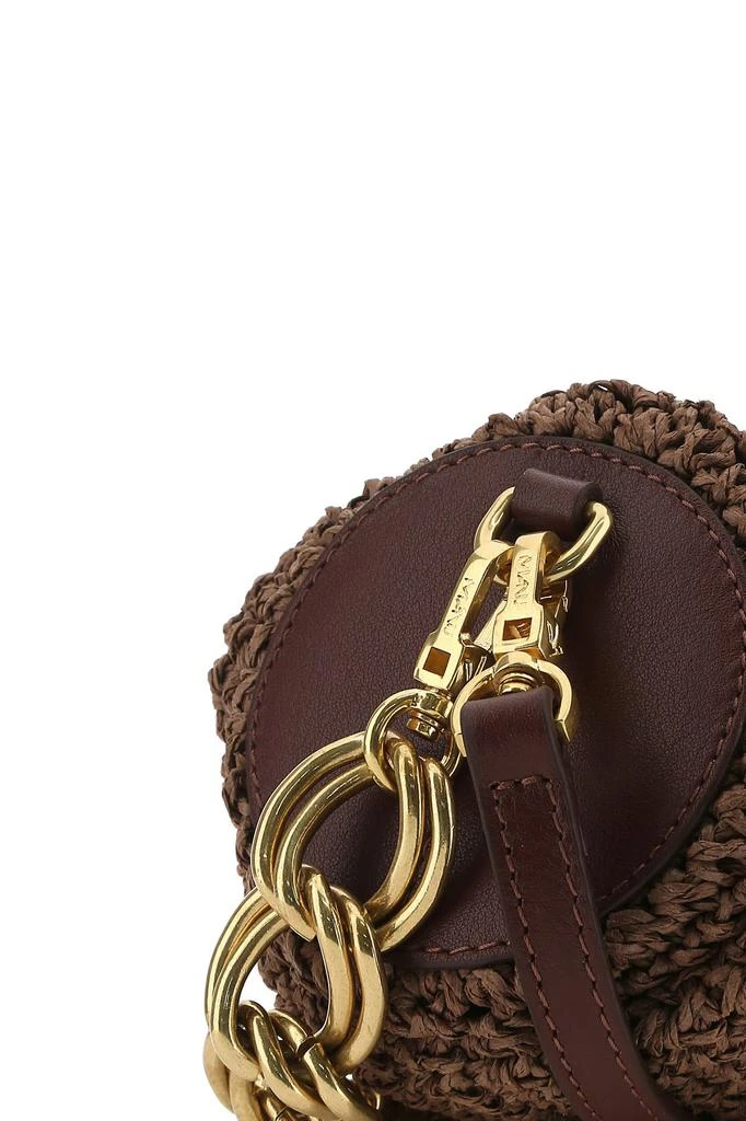 商品Manu Atelier|Brown crochet mini XX Cylinder handbag,价格¥1727,第3张图片详细描述