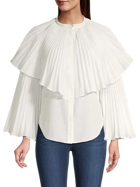 商品Rebecca Taylor|Voile Pleated Blouse,价格¥488,第3张图片详细描述