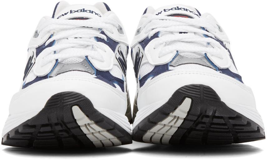 商品New Balance|White & Navy Made in US 992 Sneakers,价格¥1505,第4张图片详细描述