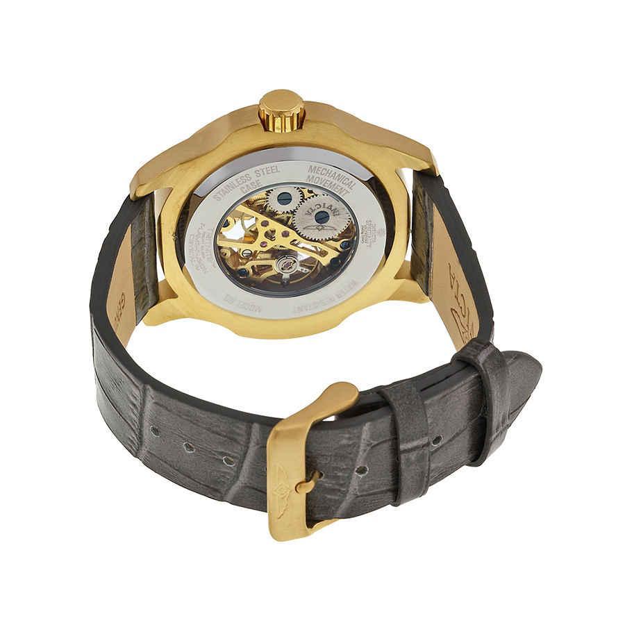 商品Invicta|Invicta Specialty Gold Skeletal Dial Grey Leather Mens Watch 17262,价格¥398,第5张图片详细描述