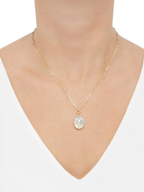 商品Saks Fifth Avenue|​14K Yellow Gold & Mother of Pearl Guadalupe Pendant Necklace,价格¥4522,第3张图片详细描述