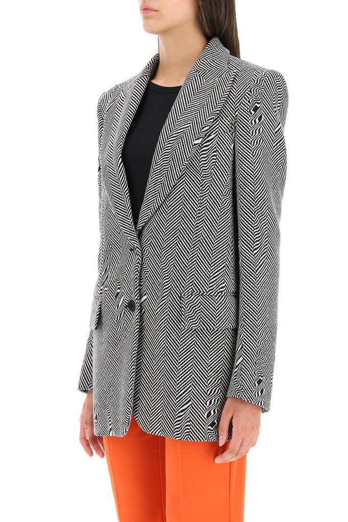 Stella mccartney herringbone wool tailored jacket商品第4张图片规格展示