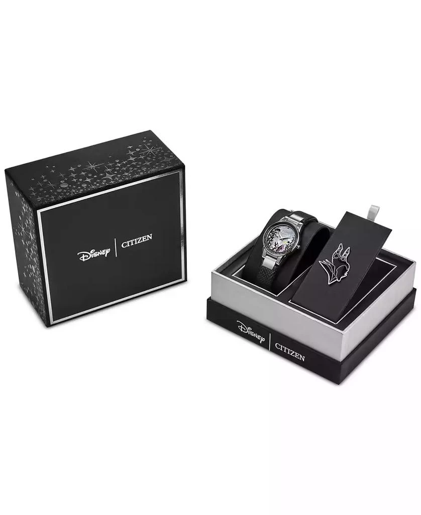 商品Citizen|Eco-Drive Women's Disney Villains Maleficent's Charm Black Leather Strap Watch 30mm Boxed Set,价格¥2575,第5张图片详细描述