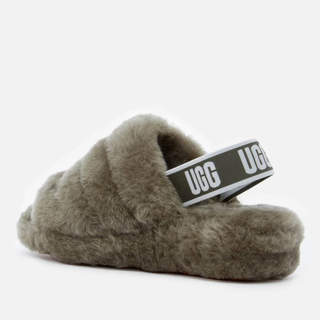 商品UGG|UGG WOMEN'S FLUFF YEAH SLIDE SLIPPERS - BURNT OLIVE,价格¥889,第2张图片详细描述