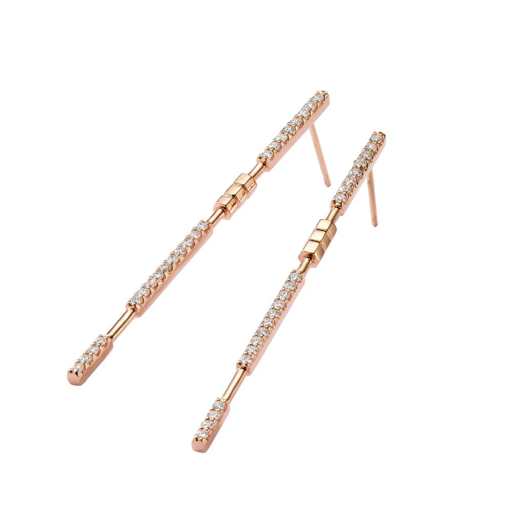 商品AME|Âme Totem 18K Rose Gold, Lab-Grown Diamond 0.85ct. tw. Long Drop Earrings,价格¥12487,第3张图片详细描述