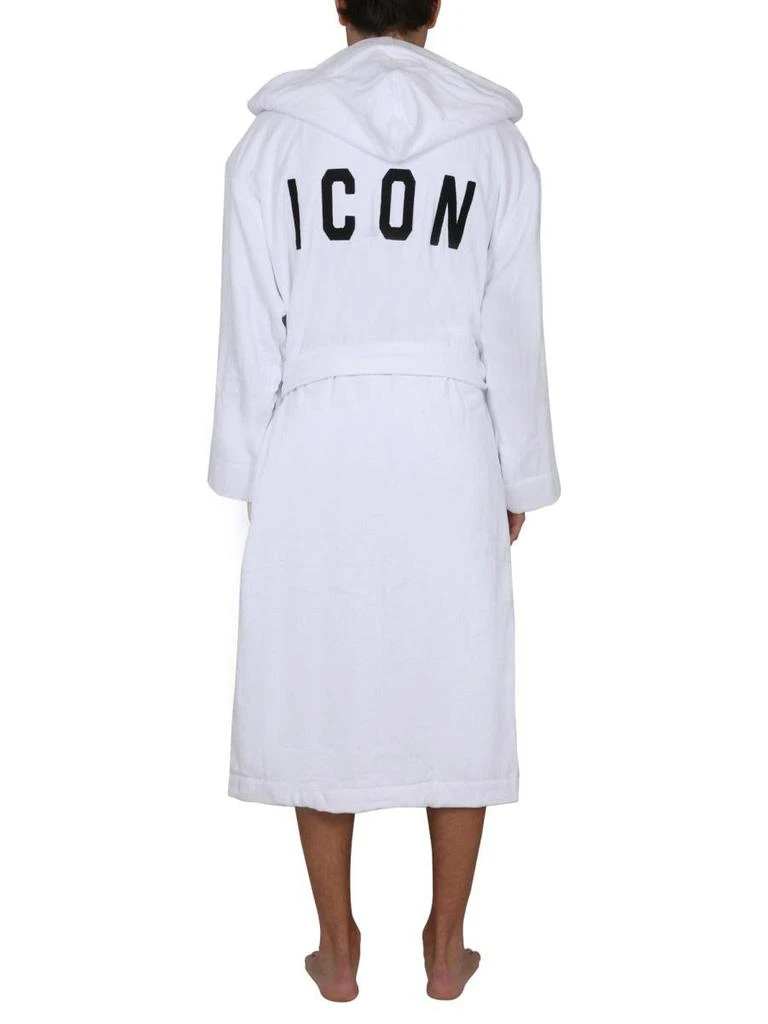 商品DSQUARED2|DSQUARED2 BATHROBE WITH LOGO UNISEX,价格¥2578,第4张图片详细描述