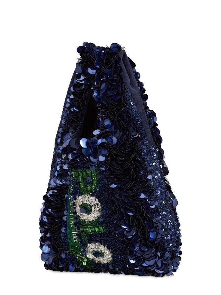 商品Anya Hindmarch|Mini Sequined Polo Mint Top Handle Bag,价格¥10009,第5张图片详细描述