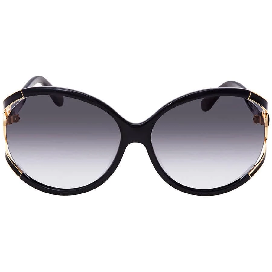 商品Salvatore Ferragamo|Ferragamo Grey Gradient Round Ladies Sunglasses SF600S 001 61,价格¥439,第1张图片