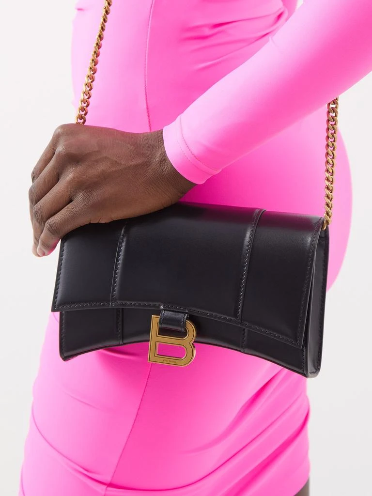 商品Balenciaga|Hourglass mini leather cross-body bag,价格¥13240,第3张图片详细描述