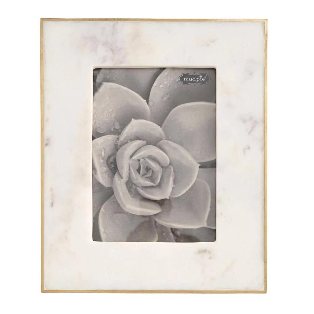 商品Mudpie|4"x6" Marble & Gold Photo Frame,价格¥307,第1张图片