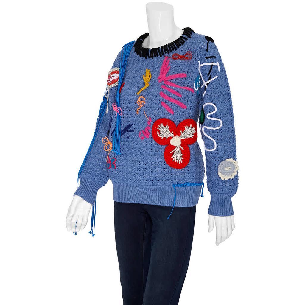 商品Burberry|Burberry Ladies Long-sleeve Embellished Wool Lace Sweater, Size Small,价格¥3662,第4张图片详细描述