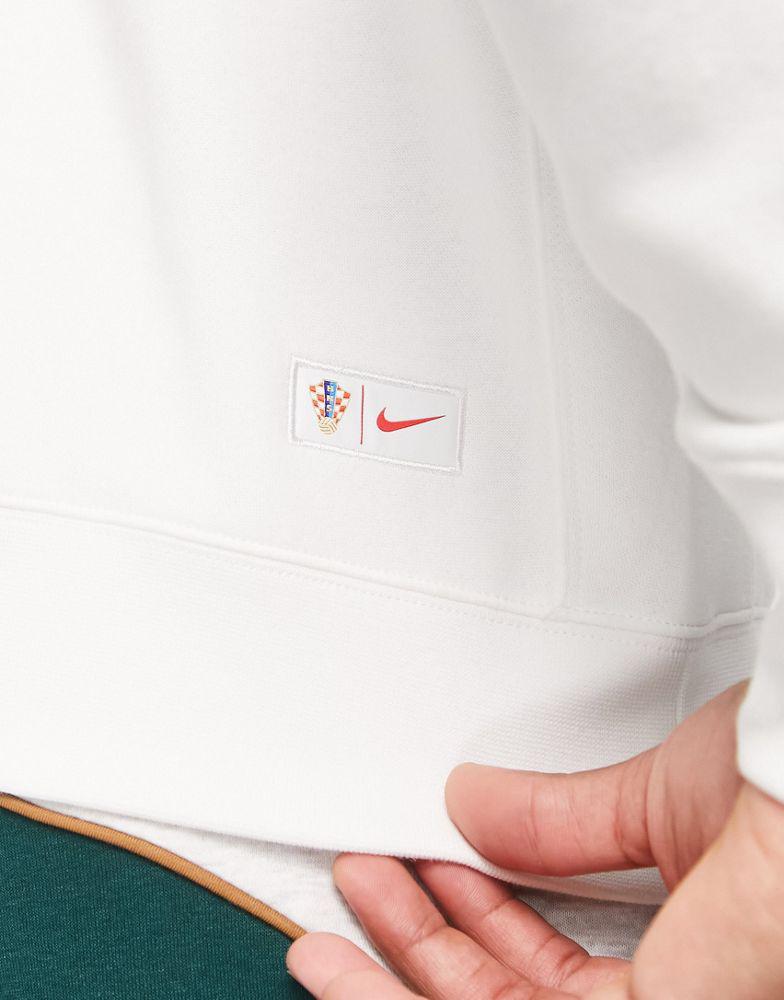 Nike Football World Cup 2022 Croatia unisex club hoodie sweat in white商品第3张图片规格展示