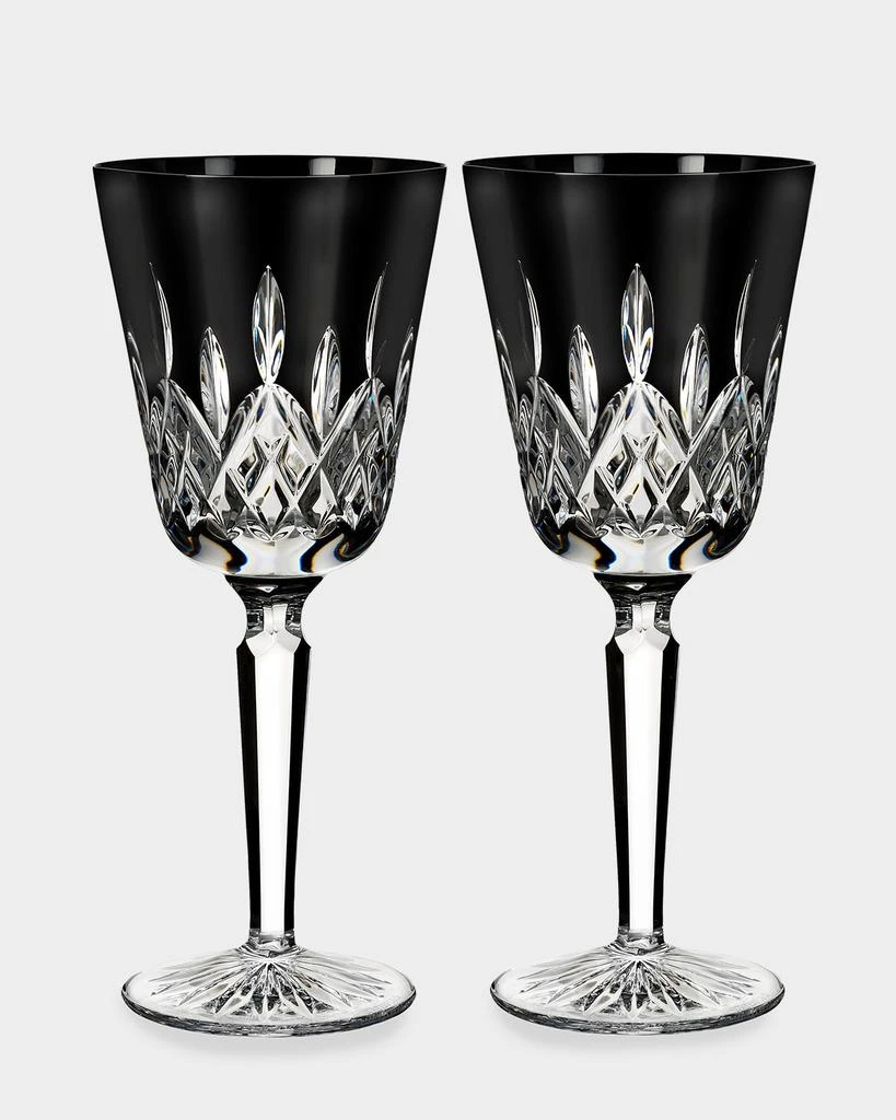 商品Waterford Crystal|Lismore Black Crystal Goblets, Set of 2,价格¥2554,第1张图片