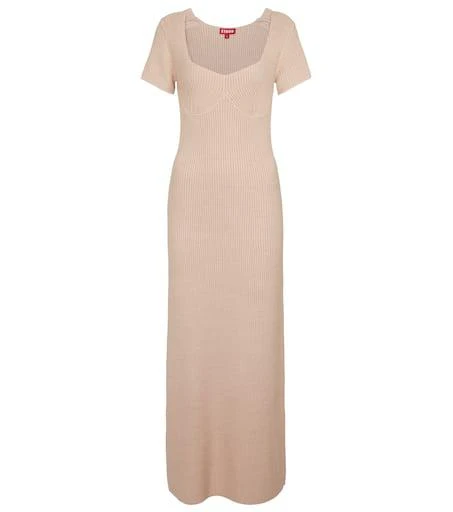 商品Staud|Carmen罗纹针织中长连衣裙,价格¥1746,第1张图片